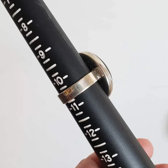 Big Unisex 925 BLACK ONYX Sterling Silver Ring Huge Large Women's Men's Jewelry - Picture 11 of 12